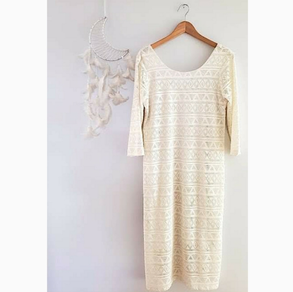 ▫️cream long dress▫️